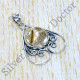 925 Sterling Silver Jewelry Royal Golden Rutile Gemstone  Pendant SJWP-1070
