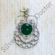 925 Sterling Silver Green Onyx Gemstone Exclusive Jewelry Pendant SJWP-1083