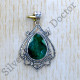 Royal Jewelry Emerald Gemstone 925 Sterling Silver New Pendant SJWP-1098