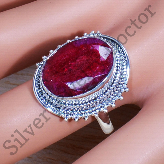 Beautiful Jewelry Ruby Gemstone 925 Sterling Silver Ring SJWR-1987