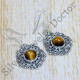 Authentic 925 Sterling Silver Jewelry Tiger Eye Gemstone Classic Earring SJWE-807