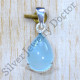 925 Sterling Silver Royal Jewelry Blue Chalcedony Gemstone Beautiful Pendant SJWP-1166