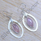 925 Sterling Silver Vintage Look Jewelry Rose Quartz Gemstone Earrings SJWE-826