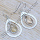 925 Sterling Sliver Antique Look Jewelry Golden Rutile Gemstone Earrings SJWE-830