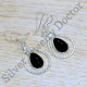 Authentic 925 Sterling Silver Jewelry Black Onyx Gemstone Fine Earrings SJWE-867