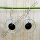 Antique Look Jewelry Black Onyx Gemstone 925 Sterling Silver Earrings SJWE-886
