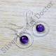 Anniversary Gift Jewelry 925 Sterling Silver Amethyst Gemstone Earrings SJWE-890