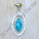 Antique Look Jewelry Turquoise Gemstone 925 Sterling Silver Pendant SJWP-1198