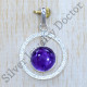 Amethyst Gemstone 925 Pure Sterling Silver Designer Jewelry Pendant SJWP-1228