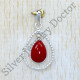 925 Sterling Silver Coral Gemstone Latest Fashion Jewelry Pendant SJWP-1236