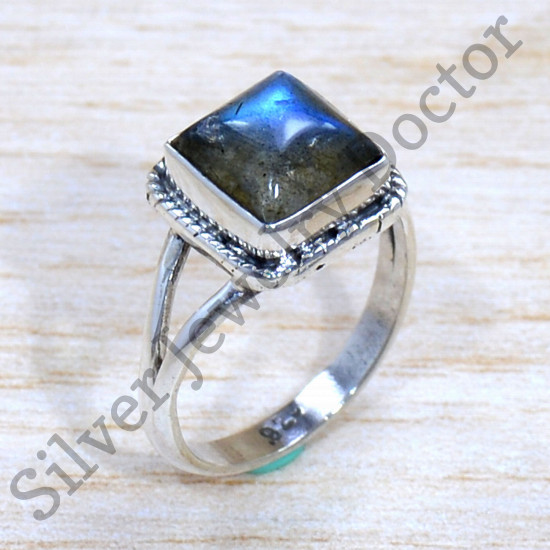 Anniversary Gift 925 Sterling Silver Jewelry Labradorite Gemstone Ring SJWR-1998