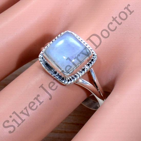 Wholesale Price 925 Sterling Silver Jewelry Rainbow Moonstone Ring SJWR-2003