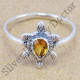 925 pure sterling silver wholesale jewelry citrine gemstone ring WR-6175
