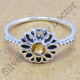 925 sterling silver jewelry citrine gemstone women's finger ring WR-6204
