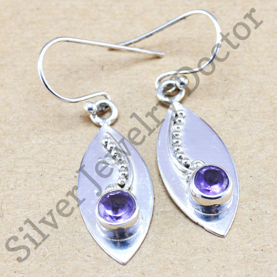 925 sterling silver wholesale jewelry amethyst moonstone earring WE-6210