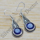 925 sterling silver saphire gemstone beautiful fancy jewelry earring WE-6251