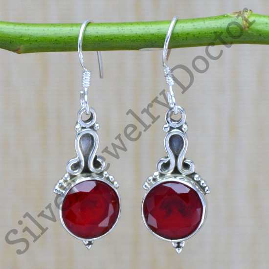 925 sterling silver wholesale jewelry ruby factory direct earring WE-6254