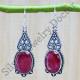 wholesale 925 sterling silver jewelry ruby gemstone earring WE-6257