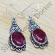 wholesale 925 sterling silver jewelry ruby gemstone earring WE-6257