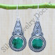 emerald gemstone 925 sterling silver jewelry handmade earring WE-6264