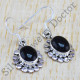 black onyx gemstone wholesale jewelry 925 sterling silver royal earring WE-6277