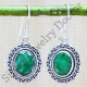 beautiful emerald gemstone handmade jewelry 925 sterling silver earring WE-6290