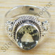Green Amethyst Gemstone 925 Sterling Silver Jewelry Handmade Ring WR-6310
