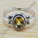 Citrine Gemstone 925 Sterling Solid Silver Jewelry Finger Ring WR-6318