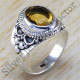 Exotic Citrine Gemstone 925 Sterling Silver Jewelry Beautiful Ring WR-6346