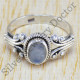 Rainbow Moonstone Gemstone 925 Sterling Silver Jewelry Beautiful Ring WR-6348