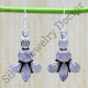 handmade 925 sterling silver jewelry rose quartz gemstone earring WE-6351
