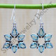 925 silver design jewelry blue topaz light weight gemstone earring WE-6354