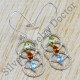 925 real silver jewelry citrine , blue topaz and peridot gemstone earring WE-6358