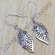 925 sterling silver jewelry garnet , blue topaz and amethyst stone earring WE-6363