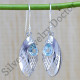 925 sterling silver jewelry blue topaz gemstone fine earring WE-6380