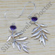 925 sterling silver jewelry amethyst gemstone handmade fine earring WE-6386