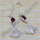 925 sterling silver jewelry latest fashion garnet gemstone earring WE-6390