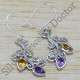 925 sterling silver jewelry amethyst and citrine gemstone earring WE-6392