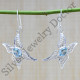 designer 925 sterling silver jewelry blue topaz gemstone earring WE-6400