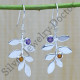 amethyst and citrine handmade jewelry 925 sterling silver earring WE-6410