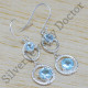 925 sterling silver designer jewelry blue topaz gemstone earring WE-6412