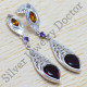 925 sterling silver jewelry citrine and garnet wholesale earring WE-6418
