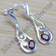 925 sterling silver anniversary jewelry garnet gemstone new earring WE-6422