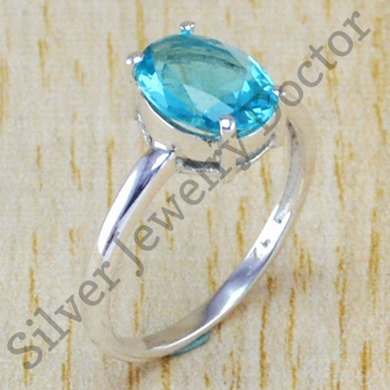 925 sterling silver designer jewelry blue topaz gemstone fine ring WR-6431