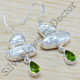 925 sterling silver pearl and peridot gemstone beautiful earring WE-6439