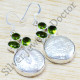 handmade 925 sterling silver jewelry pearl and peridot stone earring WE-6440