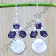 925 silver designer jewelry pearl and amethyst gemstone earring WE-6443