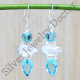 925 sterling silver handmade jewelry blue topaz gemstone earring WE-6447