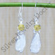 925 sterling silver jewelry pearl and citrine gemstone earring WE-6452