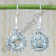 925 sterling silver jewelry green amethyst gemstone fine earring WE-6462